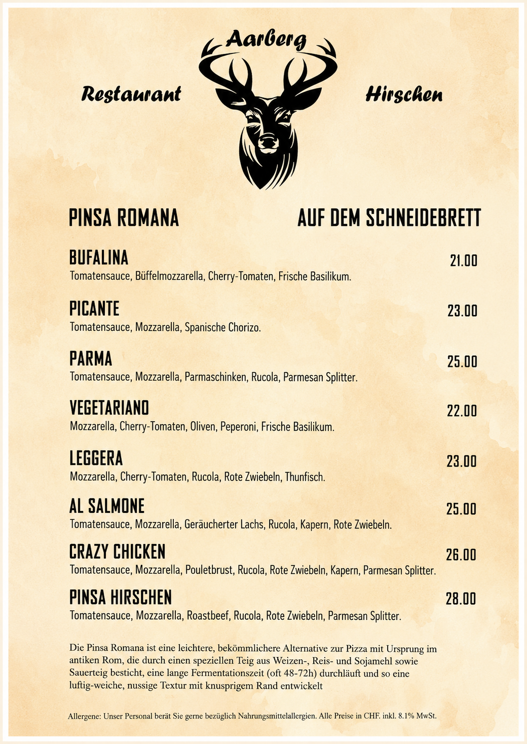 Speisekarte Seite 3